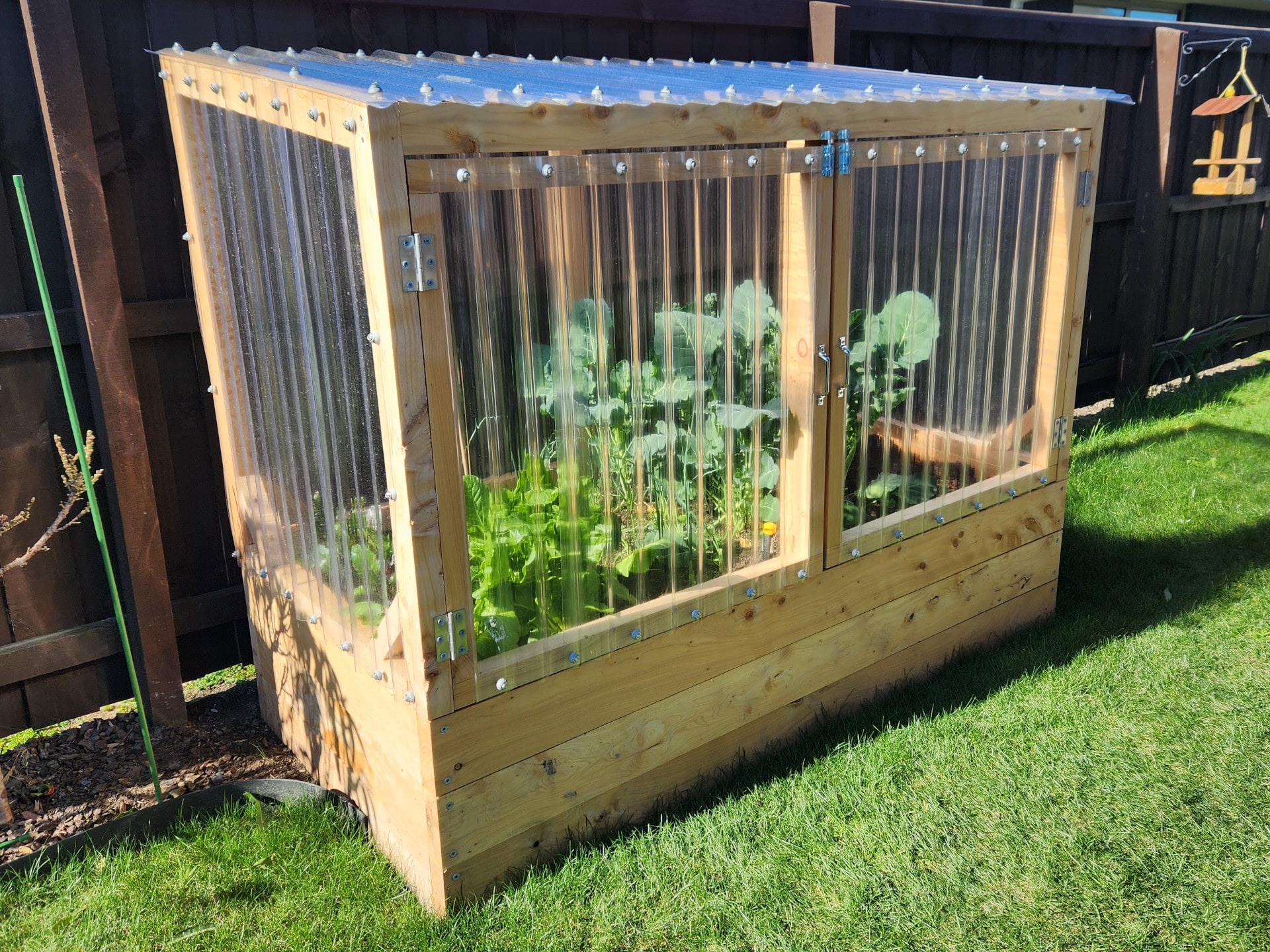 How To Build A Raised Planter Box With Polycarbonate Canopy - Plans Available