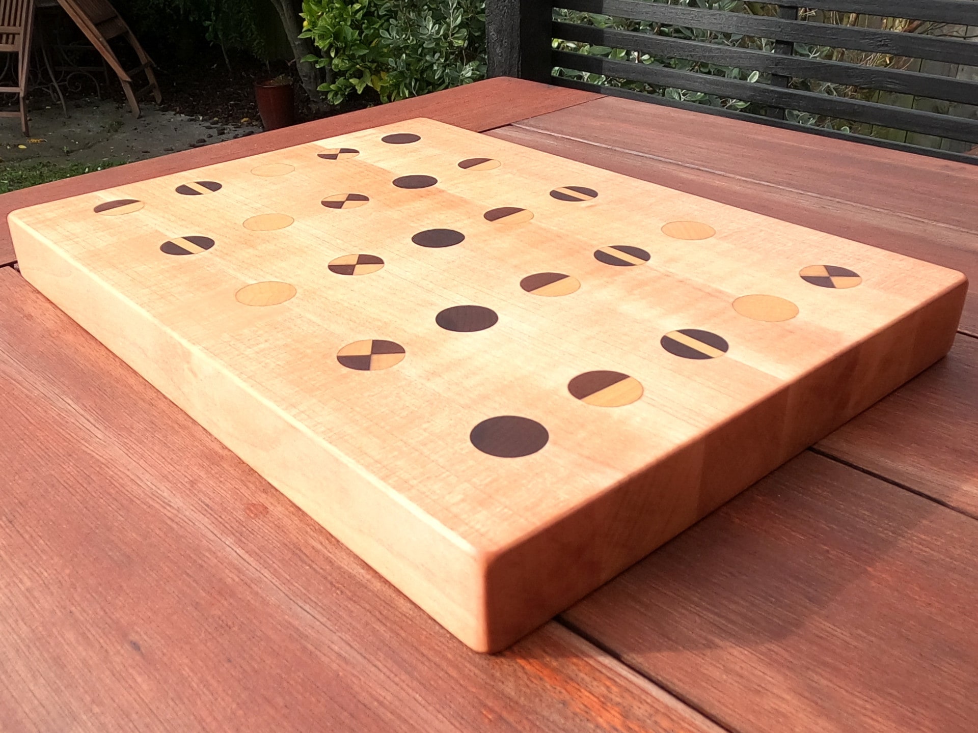 How To Make a Chopping / Cutting Board With Laminated Patterned Dowels