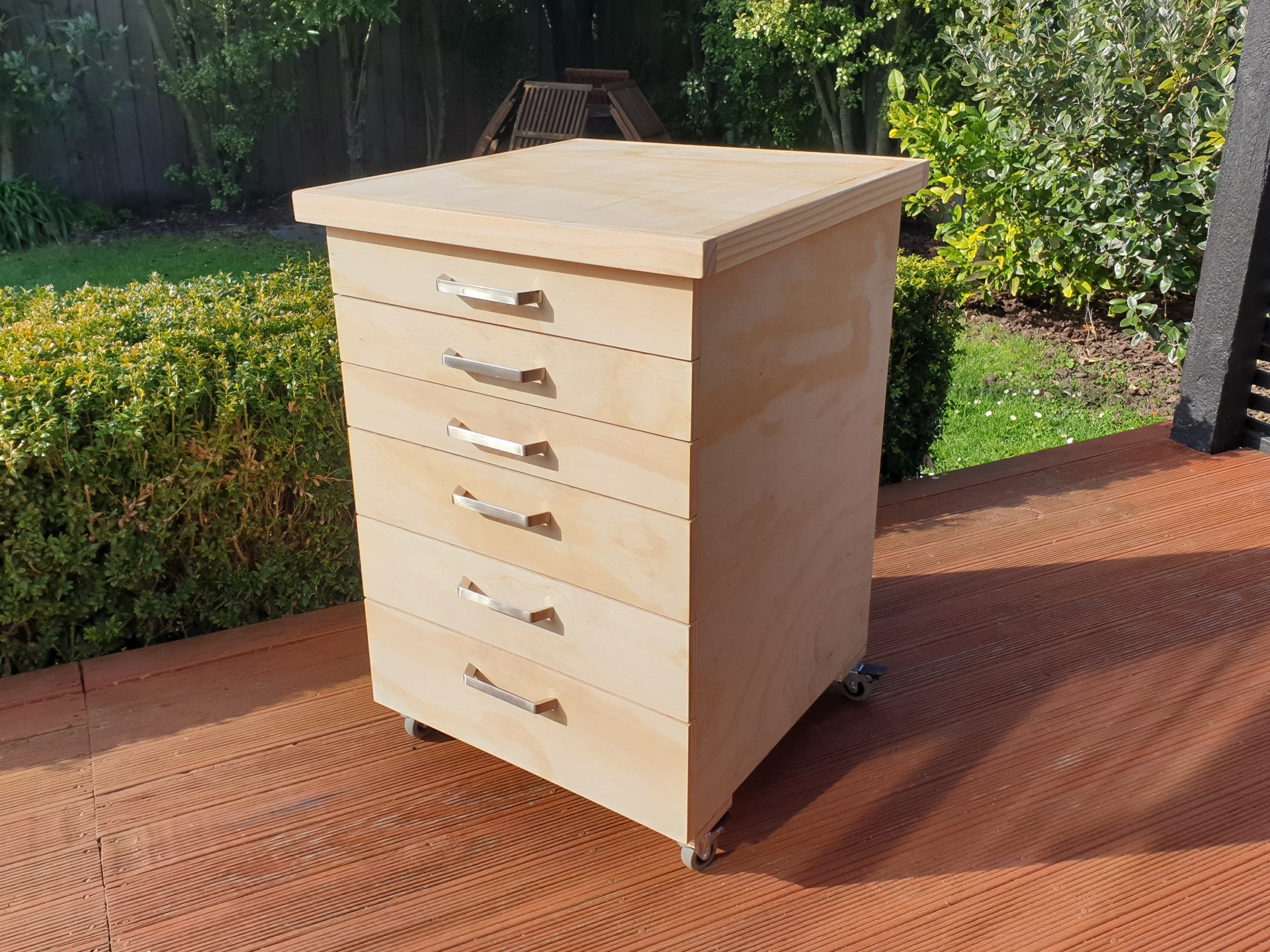 How To Build A Plywood Cabinet With Drawers On Casters - Plans Available