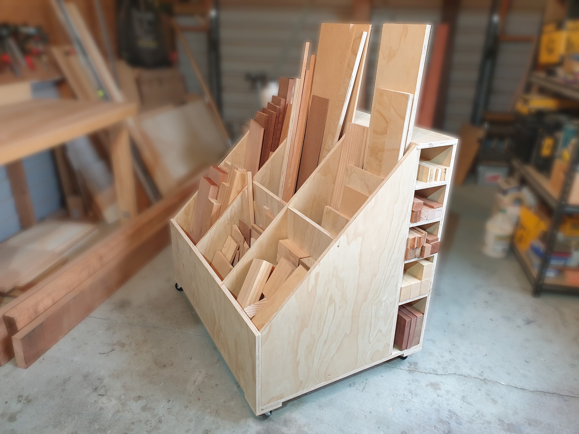Mobile Wood Storage Cart Build - Plans Available